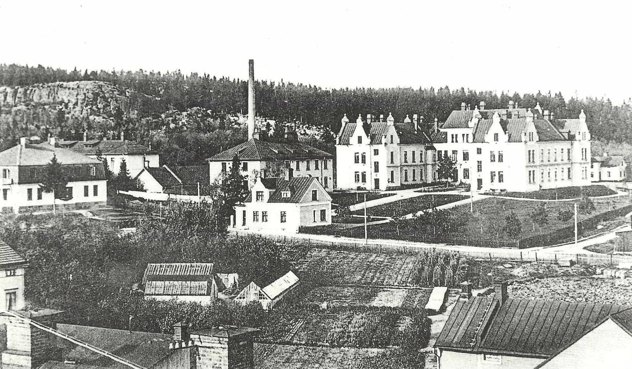 Bild från arkivet på Länssjukhuset i Hudiksvall.