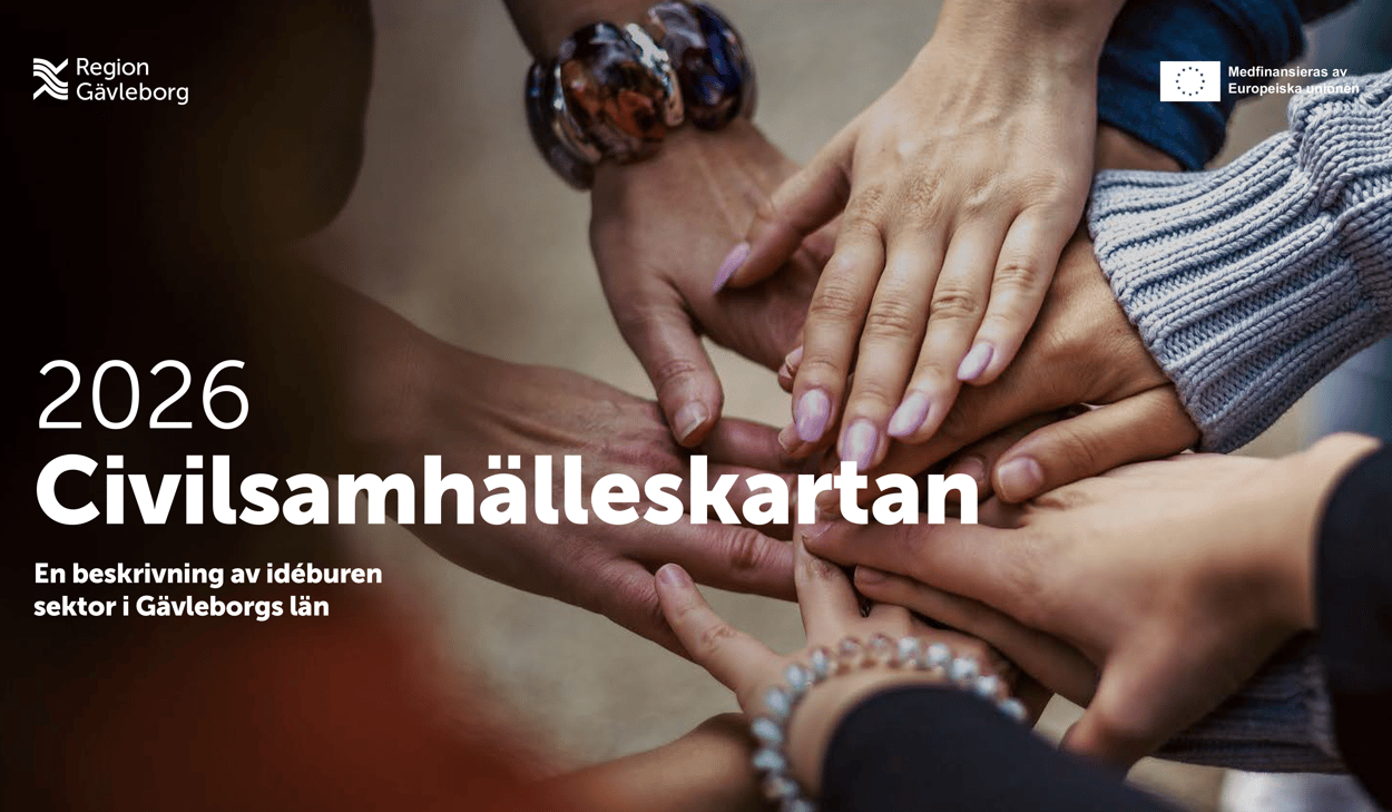 En grupp människor som slår ihop händerna. Omslagsbild på kartläggning