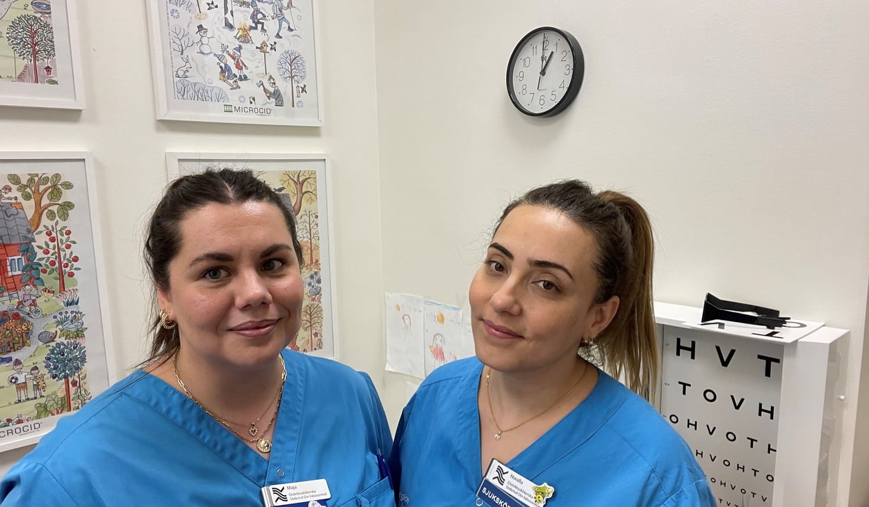 Porträtt på två bc-sköterskor.