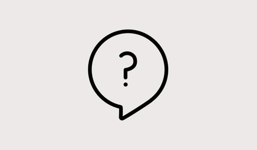 Illustrerad bild av en pratbubbla med ett frågetecken i 