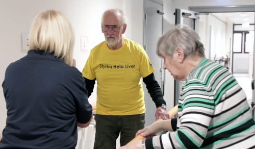 Träning av balans och styrka med äldre