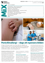 En medicinsk broschyr med en bild på en person på ett sjukhus.