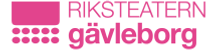 Riksteatern G&auml;vleborgs logotyp i rosa.
