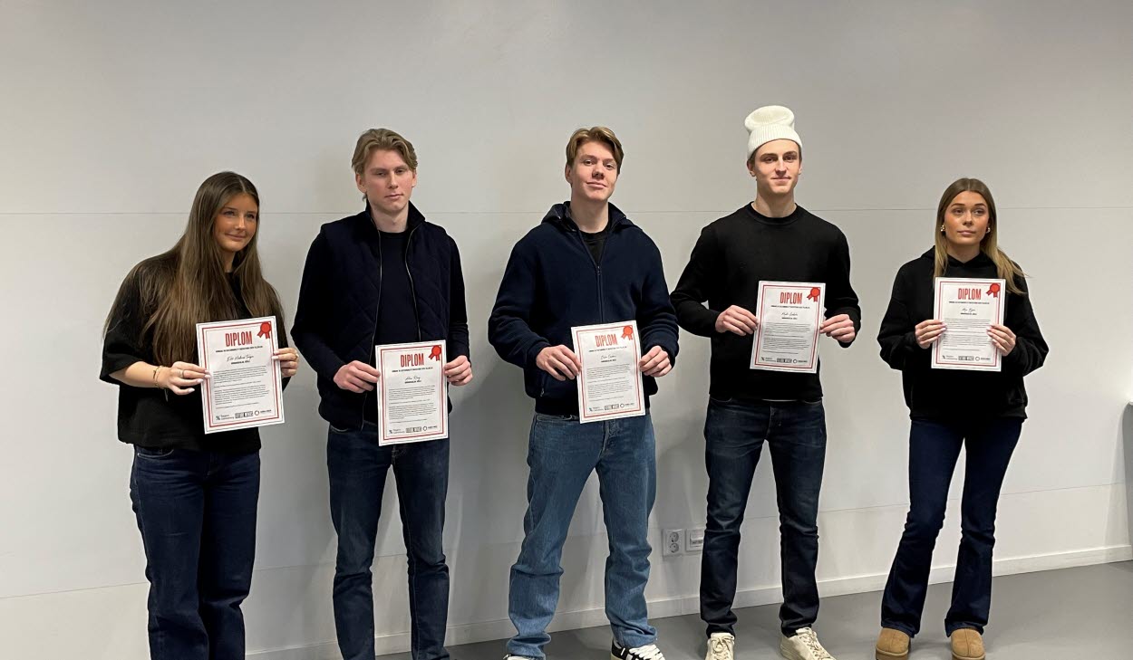 Vinnarlaget från Borgarskolan i Gävle, klass SA24B på samhällsvetenskapsprogrammet.