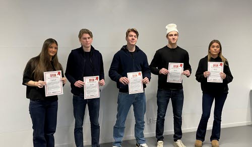 Vinnarlaget från Borgarskolan i Gävle, klass SA24B på samhällsvetenskapsprogrammet.